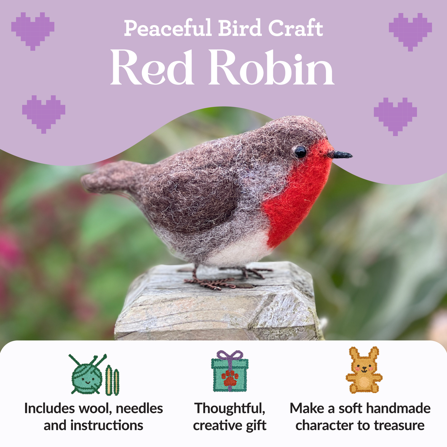 Red Robin British Birds Needle Felting Craft Kit