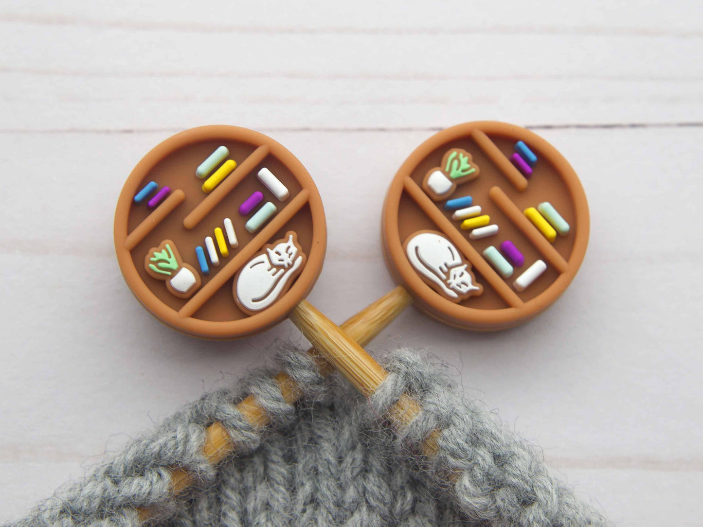 Cats + Reading | Stitch Stoppers Knitting Notions