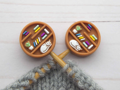 Cats + Reading | Stitch Stoppers Knitting Notions