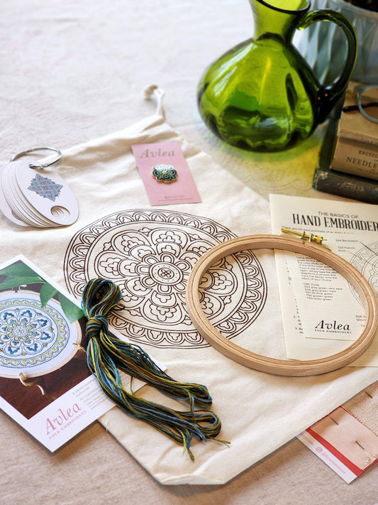 Myra Medallion Large Workbag Kit - Avlea Embroidery