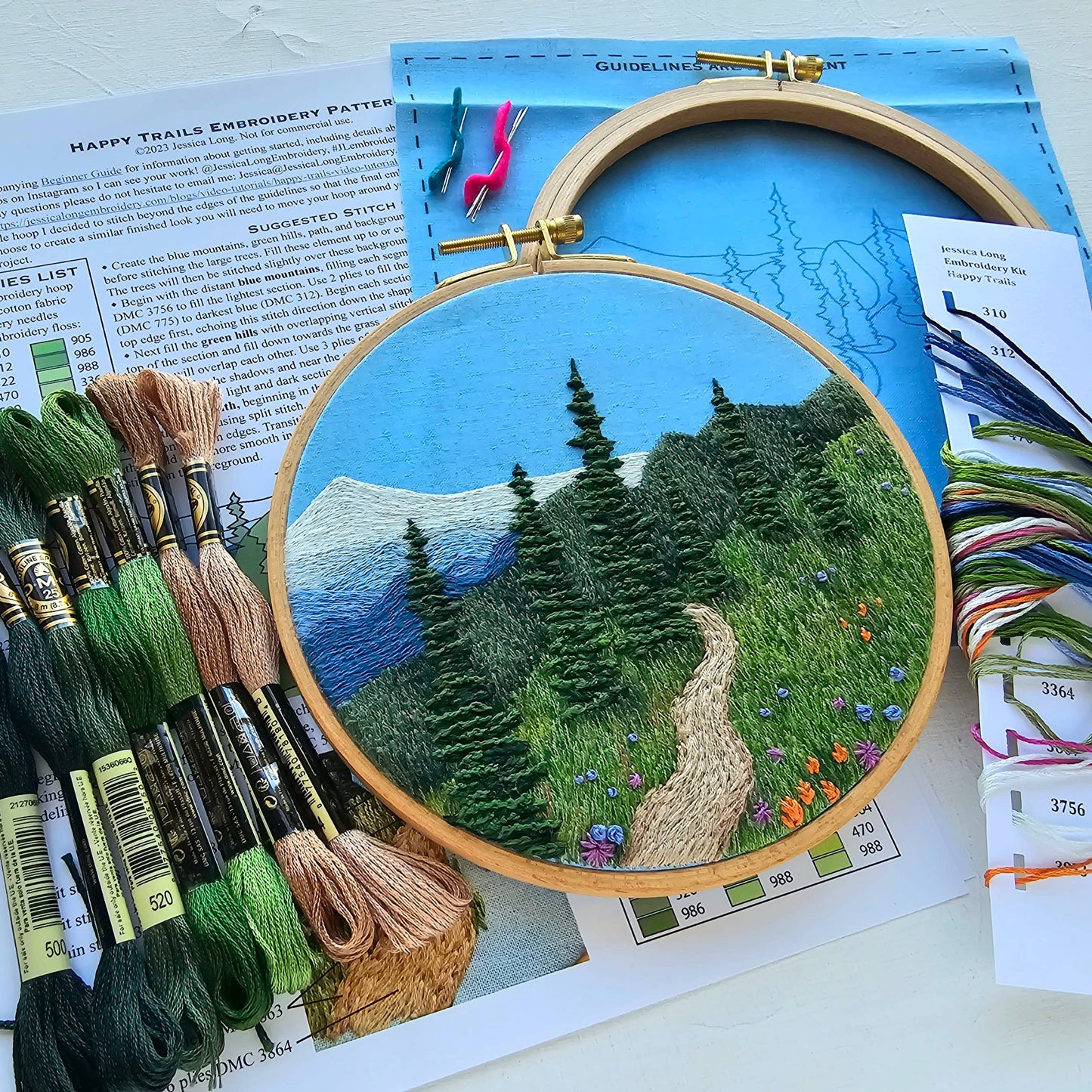 Happy Trails Landscape Embroidery Kit - Jessica Long