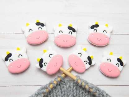 Happy Cow | Stitch Stoppers Knitting Point Protectors Notion