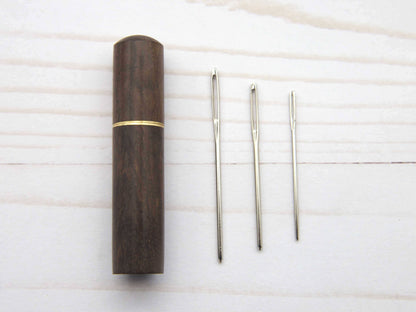 Medium Wooden Darning Needle Storage Cases Tapestry