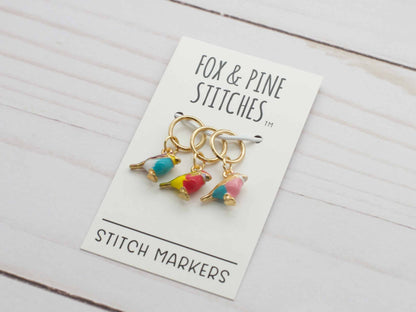Colorful Birds | Stitch Markers
