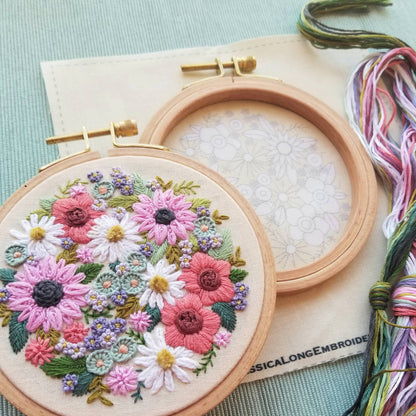 Wildflower Sampler Embroidery Craft Kit - Jessica Long