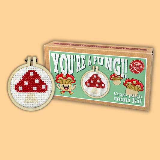 'You're a Fungi!' Mini Matchbox Cross Stitch Kit