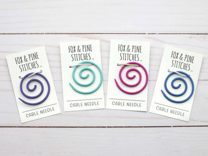 Pink Colorful Spiral Cable Needle | Knitting Notions Tools