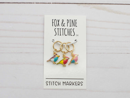 Colorful Birds | Stitch Markers