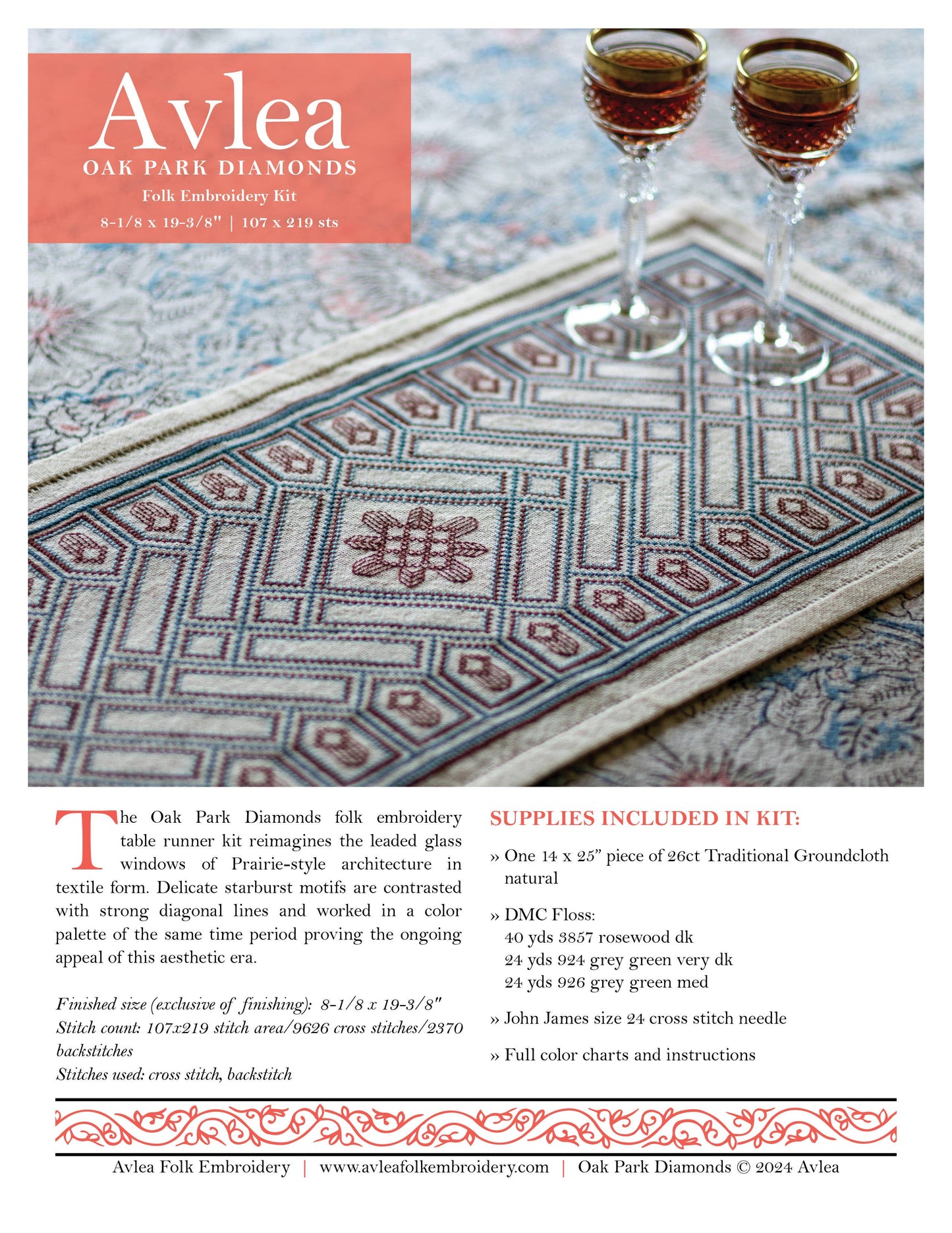 Oark Park Diamonds Cross stitch kit