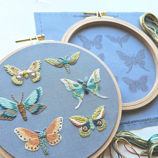 Moth Sampler Embroidery Kit - Jessica Long