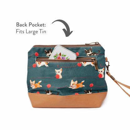 Cats & Dogs - Mini Trini Bag – Small Zippered Sock Project Bag