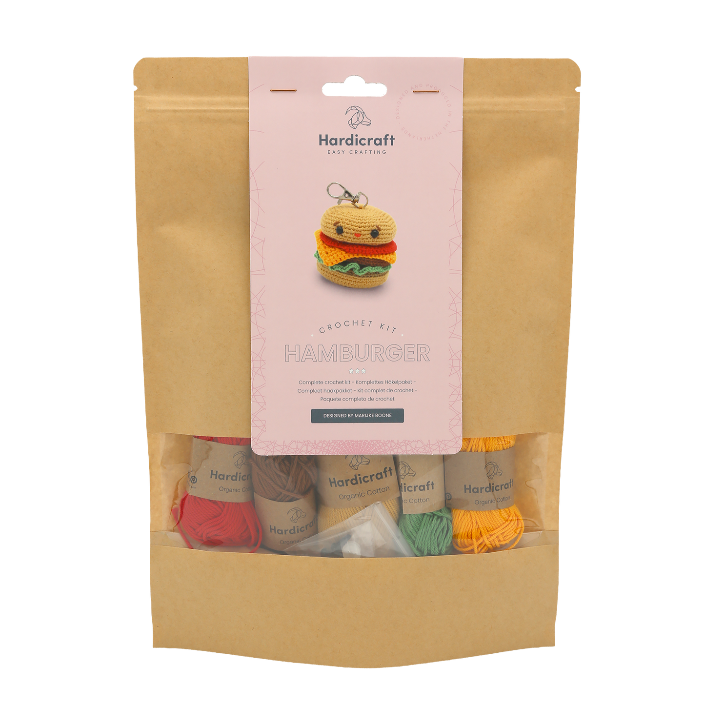 Hamburger Bag Charm - DIY Crochet Kit