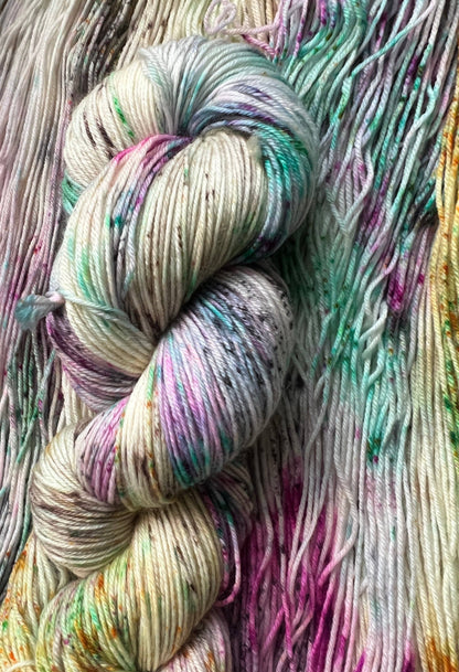 Pet Chicken Hand Dyed Yarn: Fingering
