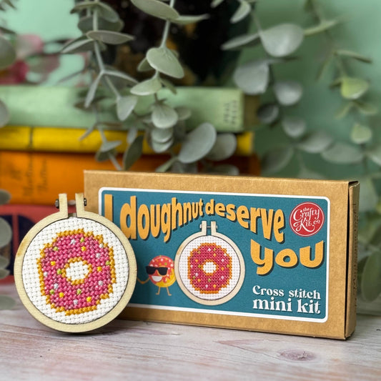 'I Doughnut Deserve You' Mini Matchbox Cross Stitch Kit