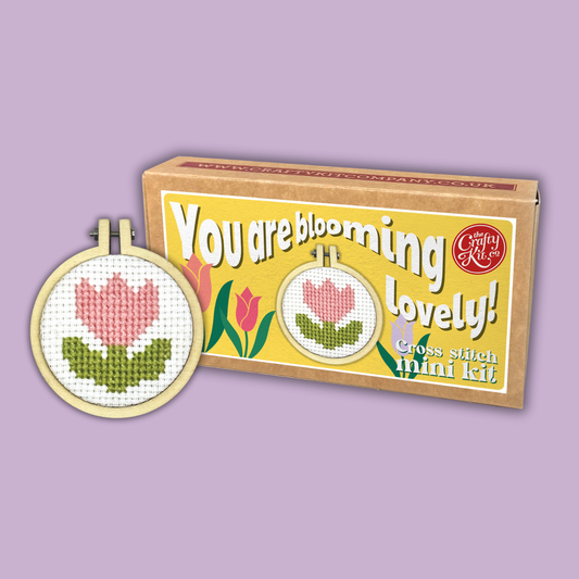 'You're Blooming Lovely!' Mini Matchbox Cross Stitch Ki