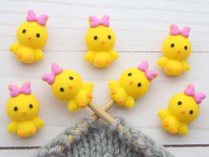 Chick With Bow | Stitch Stoppers