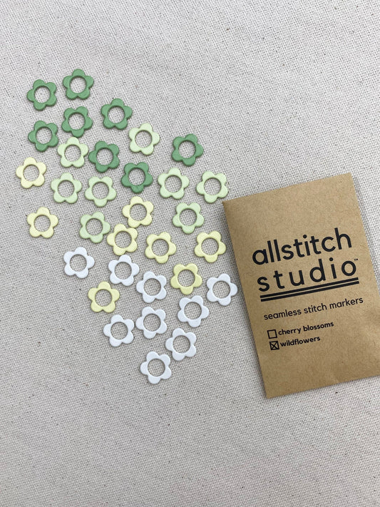 Lg Wildflower Stitch Markers - Allstitch Studio