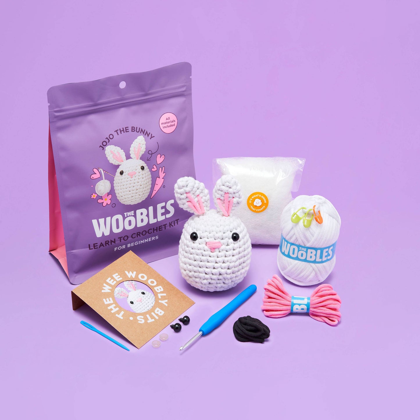Woobles Jojo the Bunny Beginner Crochet Kit