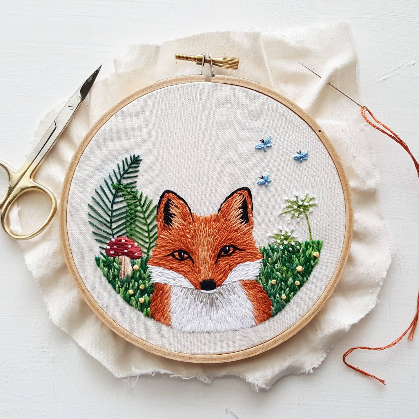 Red Fox Embroidery Kit - Jessica Long