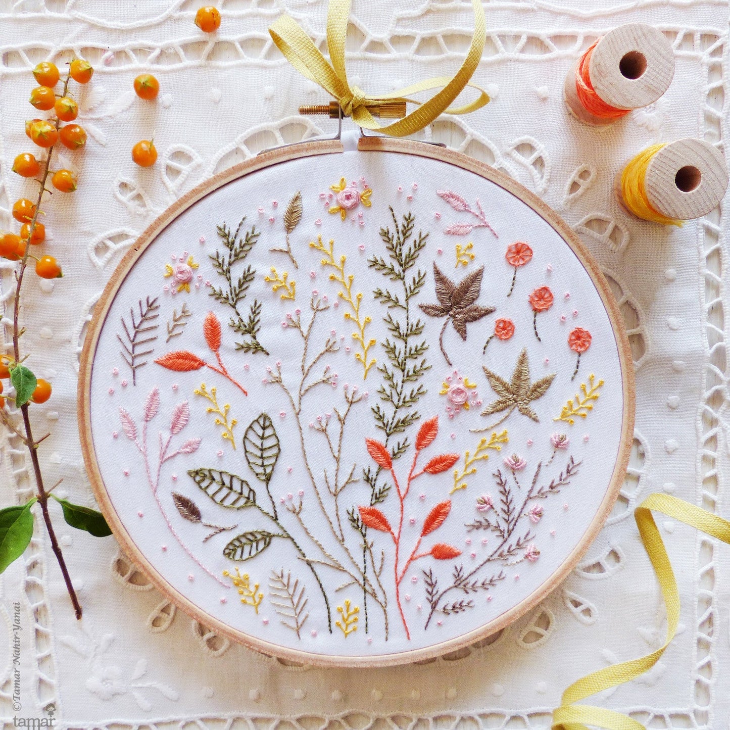 Autumn Leaves Embroidery Kit