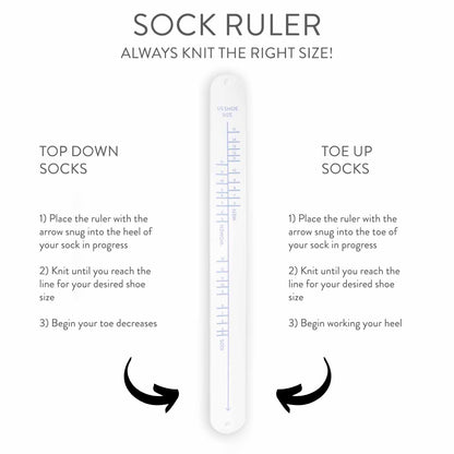 Sock Ruler - Sock Sizing Bracelet Ruler