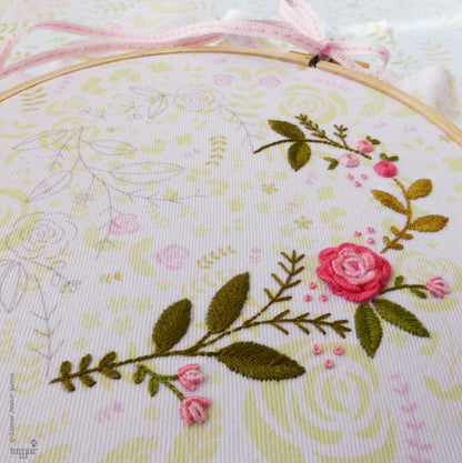 Flower Heart Embroidery Kit
