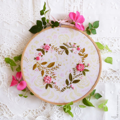 Flower Heart Embroidery Kit